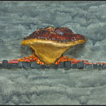 Painting titled "Гриб" by Marat Nabi, Original Artwork, Mosaic