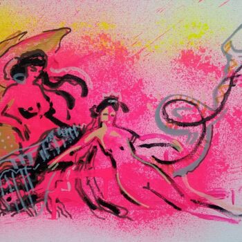 Painting titled "Игра" by Olesia Lishaeva, Original Artwork, Acrylic