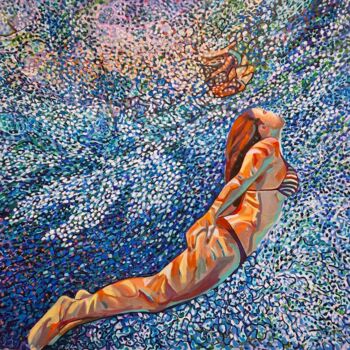 绘画 标题为“Underwater / 110 x…” 由Alexandra Djokic, 原创艺术品, 丙烯