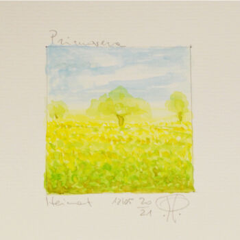 Painting titled "Serie Heimat Primav…" by Pasqualino Palmieri (PP Pascal), Original Artwork, Watercolor