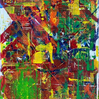 Malerei mit dem Titel "coMqlexity of liFe" von Andreas Angleitner, Original-Kunstwerk, Acryl