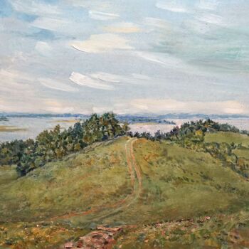 Peinture intitulée ""Windy day"" par Ales Filipovich, Œuvre d'art originale, Huile