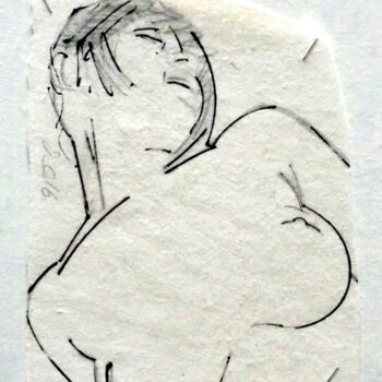 「Female Nude」というタイトルの描画 Wilf Tilleyによって, オリジナルのアートワーク, インク