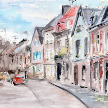 "French street" başlıklı Tablo Elena Poigina tarafından, Orijinal sanat, Suluboya