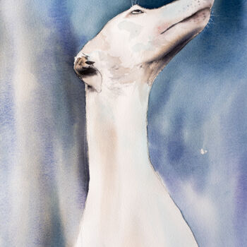 「***Bailey III***」というタイトルの絵画 Yuriy Kraftによって, オリジナルのアートワーク, 水彩画