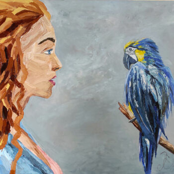 Schilderij getiteld "Reflection" door Ekaterina Khovanskaya, Origineel Kunstwerk, Olie