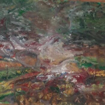 Painting titled "Abstract knife colo…" by Krishna Art Gallery, Original Artwork, Oil