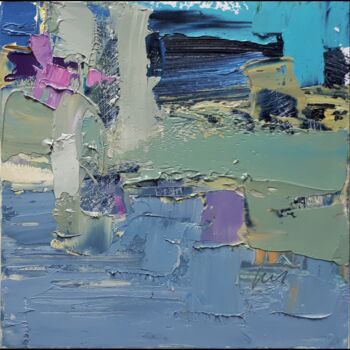 Painting titled "December Abstractio…" by Kazimierz Mordarski, Original Artwork, Oil