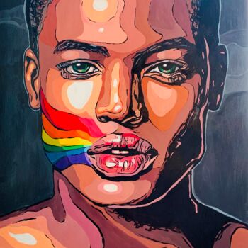 Peinture intitulée "Shawn" par Katerin Aligator, Œuvre d'art originale, Acrylique