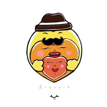 Digital Arts titled "Family love logo" by Sosar, Original Artwork, Digital Painting
