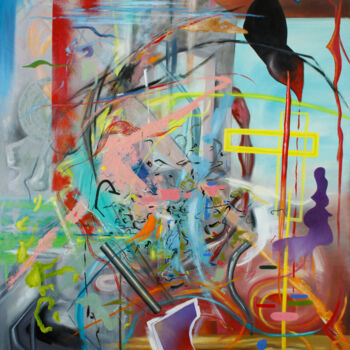 Painting titled "Dark shadow Excavat…" by Detlef Gotzens, Original Artwork, Oil