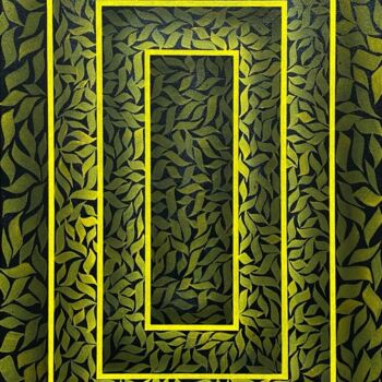 Painting titled "Black&Yellow" by Monker, Original Artwork, Acrylic