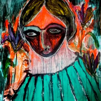 Painting titled "ISMENE" by Pascal Briba, Original Artwork, Acrylic