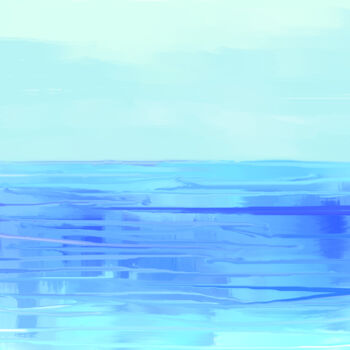 Artes digitais intitulada "Ocean and sky" por Xin Hui Lim, Obras de arte originais, Pintura digital