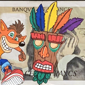 「Art'Bandicoot」というタイトルの描画 Ciscø (Art2ciscø)によって, オリジナルのアートワーク, アクリル アルミニウムにマウント