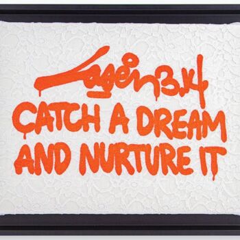 纺织艺术 标题为“Catch A Dream And N…” 由Laser 3.14, 原创艺术品, 刺绣