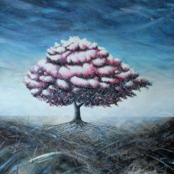 Painting titled ""Dalle spine...il r…" by Donato Larotonda, Original Artwork, Acrylic Mounted on Wood Panel
