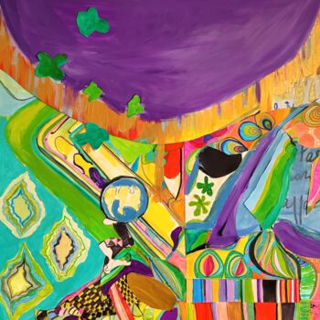 Drawing titled "Atlas (Le monde t'a…" by Brigite Oury, Original Artwork, Acrylic