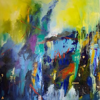 Peinture intitulée "Les voiliers rouges" par Béatrice Van Ez-Le Perru, Œuvre d'art originale, Huile Monté sur Châssis en bois