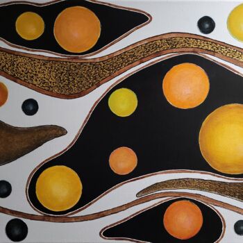 Pintura titulada "Frolicking Suns I" por Silvana Klaric, Obra de arte original, Acrílico