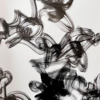 Peinture intitulée "Incense - Monochrom…" par Natalia Schaefer (NataliaS Art), Œuvre d'art originale, Acrylique