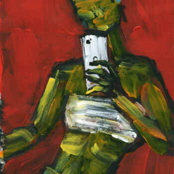 Painting titled "Selfie #1 - Contemp…" by Olkosi, Original Artwork, Acrylic