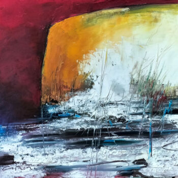 Painting titled "Verso una nuova Alba" by Mirio Citron, Original Artwork, Oil Mounted on Wood Stretcher frame