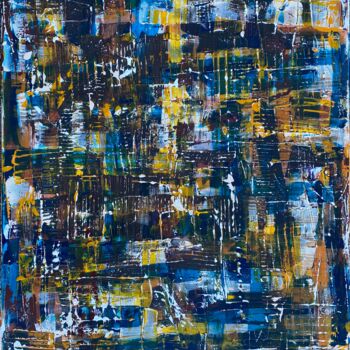 Malerei mit dem Titel "The Golden Path" von Andreas Angleitner, Original-Kunstwerk, Acryl