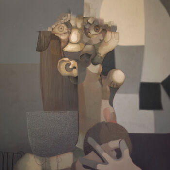 Painting titled "Mother" by Carlos Blanco Artero, Original Artwork, Oil
