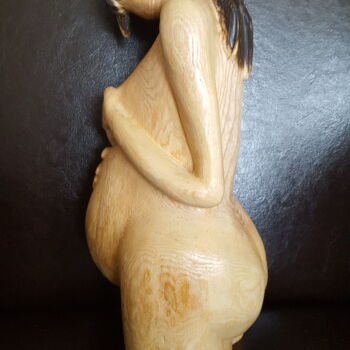 Scultura intitolato "Le fruit de ses ent…" da Max Bernard, Opera d'arte originale, Legno