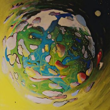 Pintura titulada "eARTh" por Elias Koslow (Causelove), Obra de arte original, Acrílico