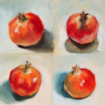 Peinture intitulée "Ocho granadas" par Eduardo Carpintero García, Œuvre d'art originale, Huile Monté sur Autre panneau rigide