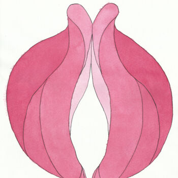 Peinture intitulée "Head III" par Sandro Cocco, Œuvre d'art originale, Aquarelle