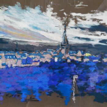 Drawing titled "Kuran, bécherel" by Philippe Ernauld, Original Artwork, Pastel