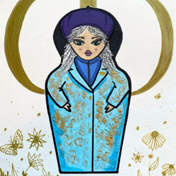 「Matryoshka DIOR 3」というタイトルの絵画 Vera Zvyaginaによって, オリジナルのアートワーク, アクリル