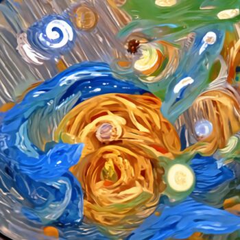 Digitale Kunst mit dem Titel "deep space painting." von Bachir Reddioui, Original-Kunstwerk, Digitale Malerei