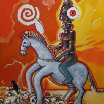 Schilderij getiteld "Le crépuscule du Do…" door Pascal Buffard, Origineel Kunstwerk, Olie