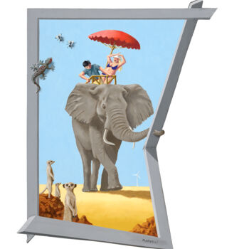 绘画 标题为“SAFARI   - Fine art…” 由Martin Veldhuis (Marvelli), 原创艺术品, 油