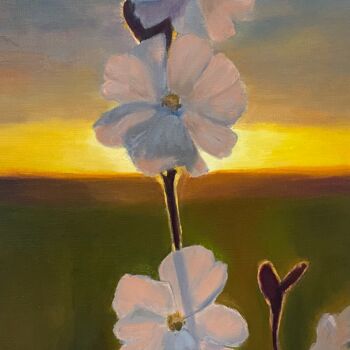 ""A flower in a fiel…" başlıklı Tablo Ruslan Gubaydullin tarafından, Orijinal sanat, Petrol Ahşap Sedye çerçevesi üzerine mo…
