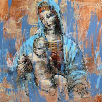 제목이 "Madonna of the Pome…"인 미술작품 Mario Henrique로, 원작, 아크릴 나무 들것 프레임에 장착됨