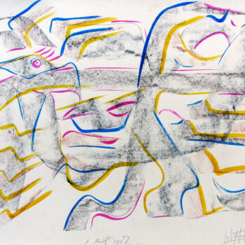 「L'ocell」というタイトルの絵画 Josep Maria Fontanet Suredaによって, オリジナルのアートワーク, アクリル