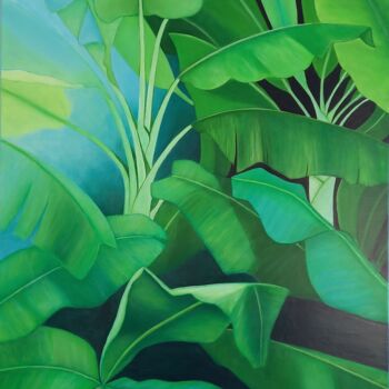 绘画 标题为“Banana Leaves” 由Sofia Nikolaou, 原创艺术品, 丙烯