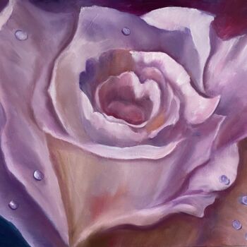 Painting titled "The Queen of Flowers" by Dolgor Dugarova (Dolgor Art), Original Artwork, Oil