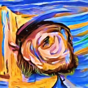 Digitale Kunst getiteld "The old man" door Bachir Reddioui, Origineel Kunstwerk, Digitaal Schilderwerk