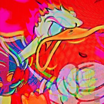 Digital Arts με τίτλο "DONALD DUCK SE FÂCH…" από Michel Martin, Αυθεντικά έργα τέχνης, 2D ψηφιακή εργασία Τοποθετήθηκε στο Α…