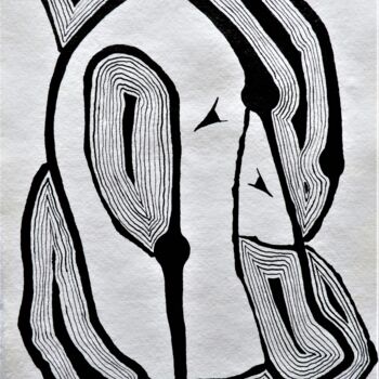 Drawing titled "extrait 1" by Camille Escudero, Original Artwork, Ink