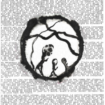 Drawing titled "Chut!" by Camille Escudero, Original Artwork, Ink