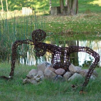 Sculpture intitulée "Der Diktator" par Reiner Poser, Œuvre d'art originale, Métaux