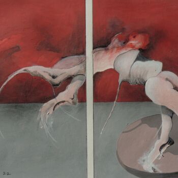 绘画 标题为“LE BAISER / THE KISS” 由Claude André Thibaud, 原创艺术品, 丙烯