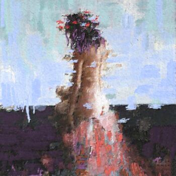Malerei mit dem Titel "Red Carpet, Tapis R…" von Marina Fedorova, Original-Kunstwerk, Acryl
